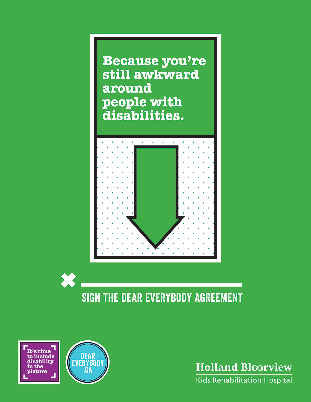 Preview of green poster with awkward message