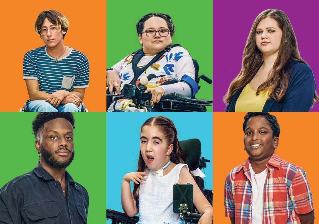 collage of Tai, Rachel, Nathan, Gavi and Chris on colourful backgrounds
